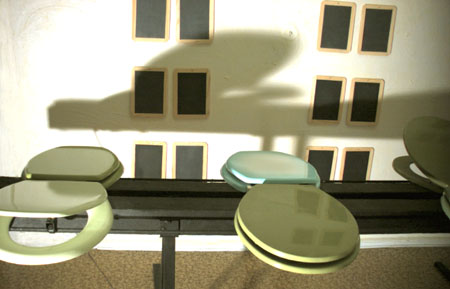 Kinetische und audio-visuelle Installation -Appetit- in der art-ambulance, Berlin