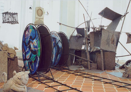 Kinetische und audio-visuelle Installation -3rd floor oder das Knigspaar besucht die Vorstadt nach der Krnung-