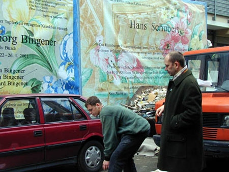 Aufbau der Fassade Auguststr. 61 in Berlin-Mitte