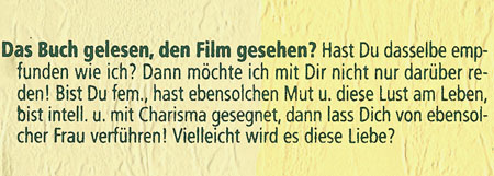 Das Buch gelesen, den Film gesehen?