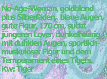No Age Woman, goldblond mit Silberfden