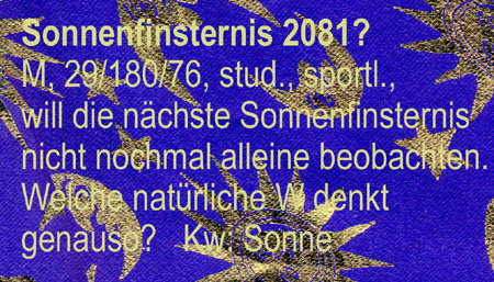Sonnenfinsternis 2081?
