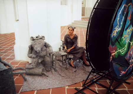 Performance in der Installation -3rd floor oder das K�nigspaar besucht die Vorstadt nach der Kr�nung-