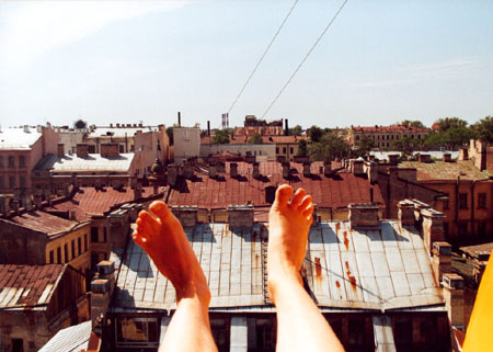 Im Atelier beim K�nstler Alexei Kostroma in St. Petersburg